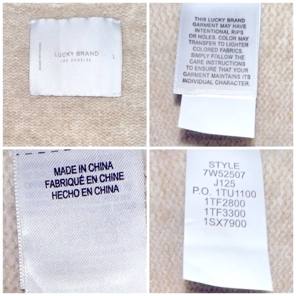 Lucky Brand Embellished Floral Flower Beads Beaded Button Front Cardigan Large - Picture 12 of 16